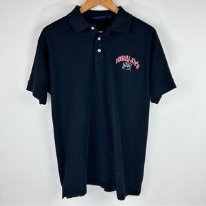 Iguana Joe’s Blue Generation Black Polo. Size Large